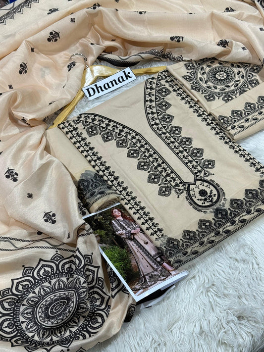 Aneela'S 3 PC heavy embroidery