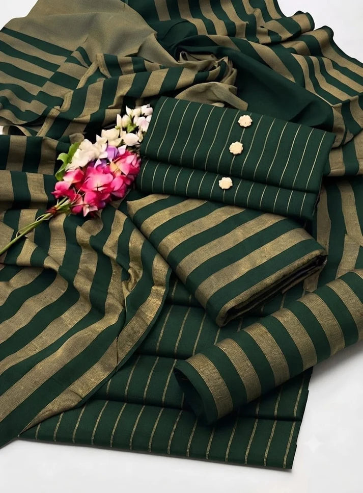 3pc Multani Susi Khaadi-B Green