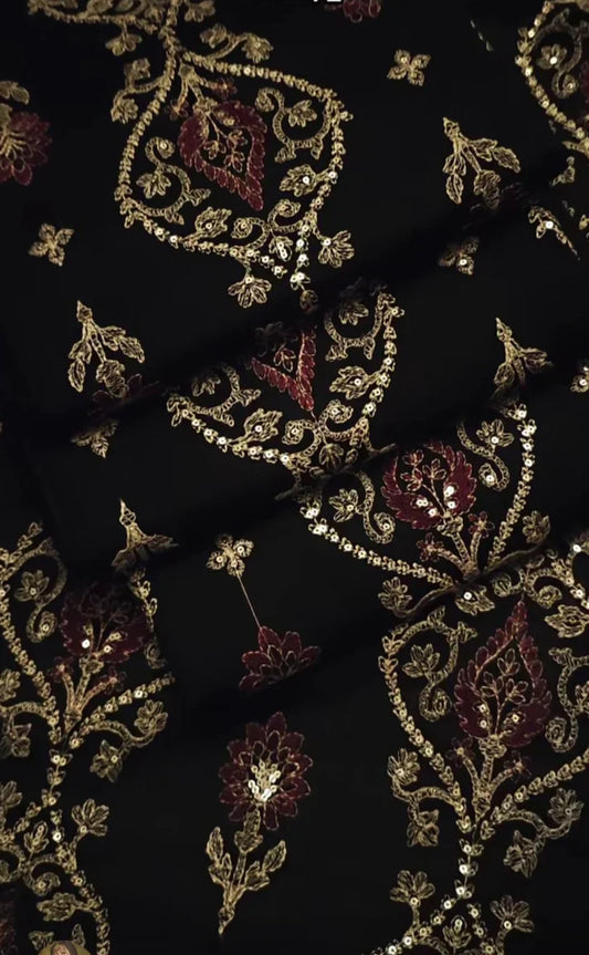 Fancy Breeze All over 2 Pc Eid Collection-black